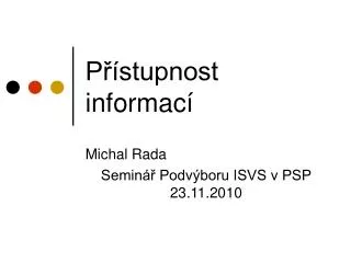 p stupnost informac