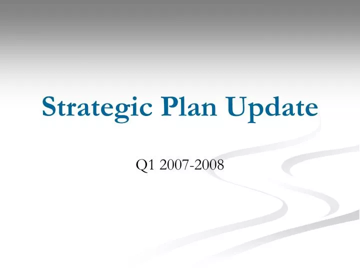 strategic plan update