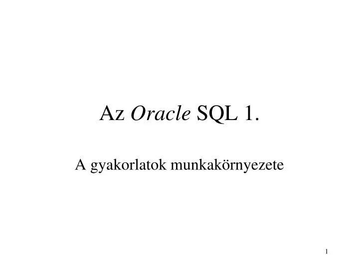 az oracle sql 1