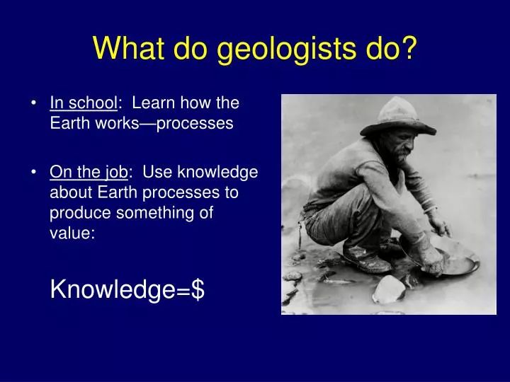 what do geologists do