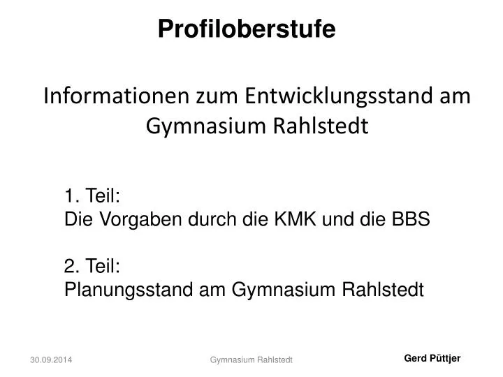 informationen zum entwicklungsstand am gymnasium rahlstedt