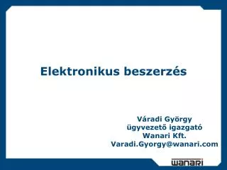 elektronikus beszerz s