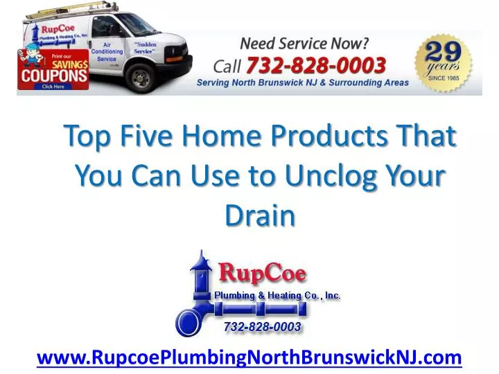 top five home products that you can use to unclog your drain