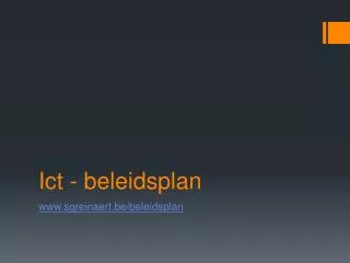 ict beleidsplan