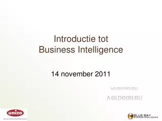 introductie tot business intelligence