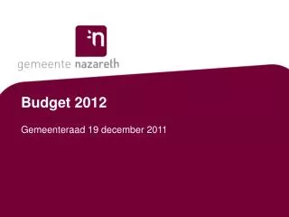 budget 2012