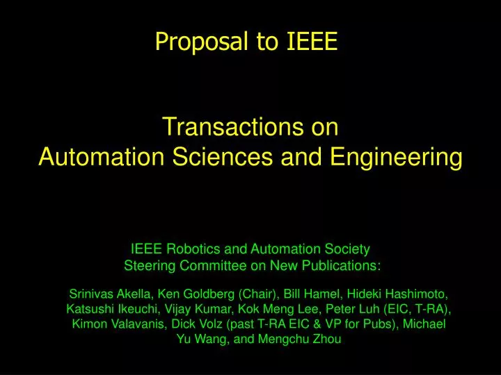 proposal to ieee