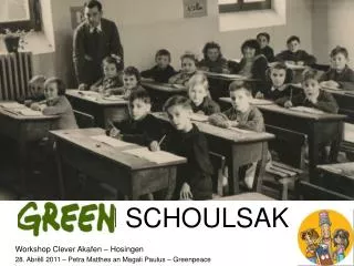 green schoulsak
