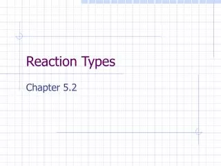 Reaction Types