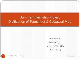 summer internship project digitization of toposheet cadastral map