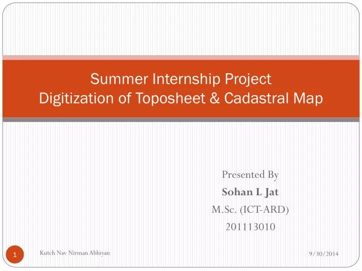 summer internship project digitization of toposheet cadastral map