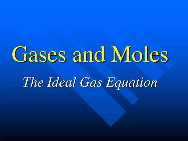 gases and moles