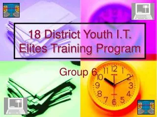 18 District Youth I.T. Elites Training Program