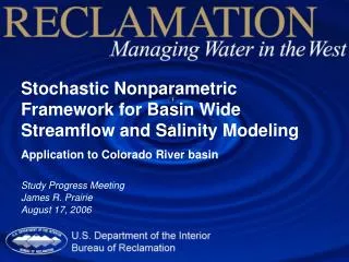 Stochastic Nonparametric Framework for Basin Wide Streamflow and Salinity Modeling