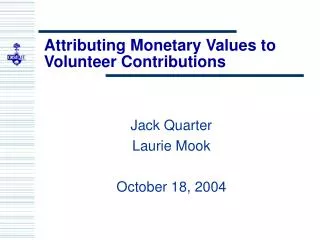 Attributing Monetary Values to Volunteer Contributions