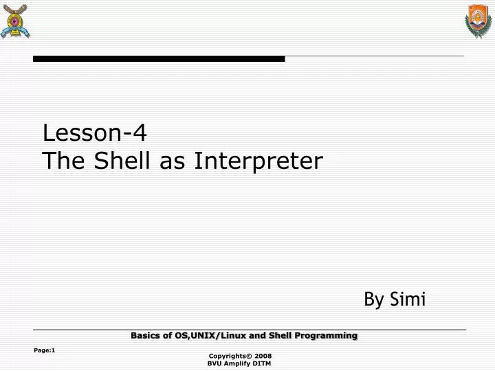 lesson 4 the shell as interpreter