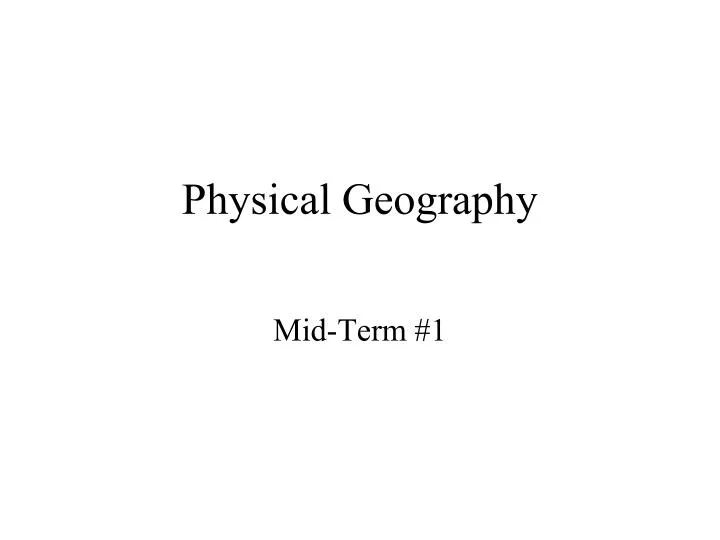 physical geography