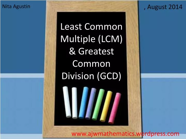 least common multiple lcm greatest common division gcd