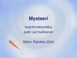mysteeri