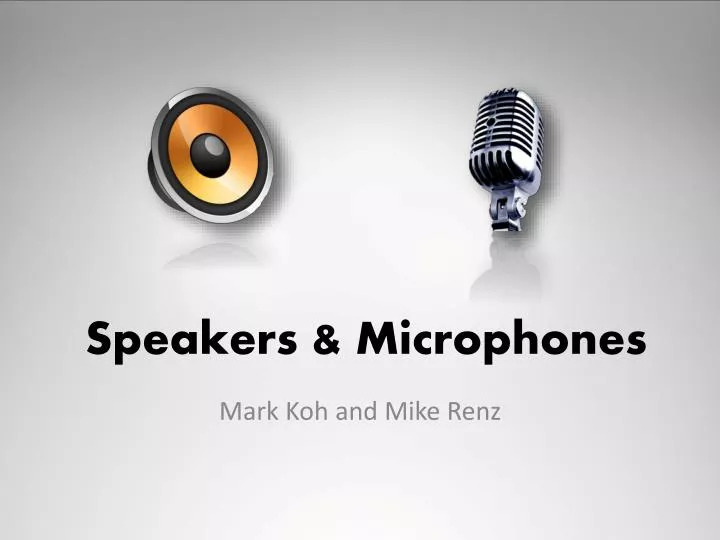 speakers microphones