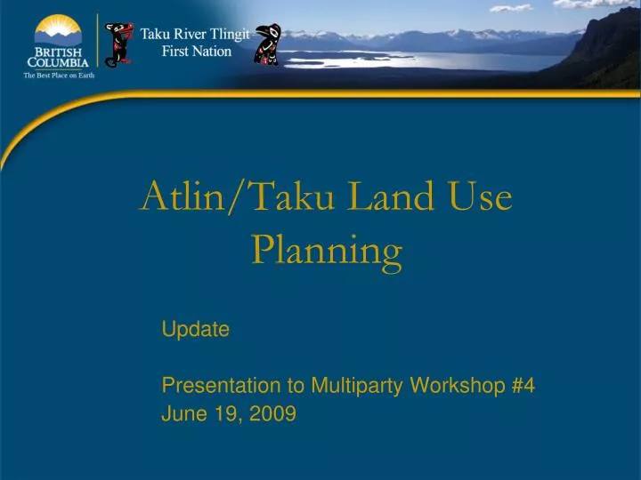 update presentation to multiparty workshop 4 june 19 2009