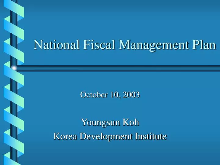 national fiscal management plan