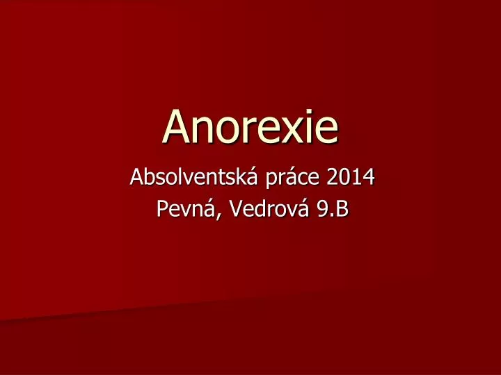 anorexie