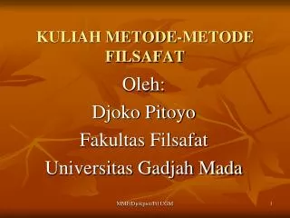 kuliah metode metode filsafat