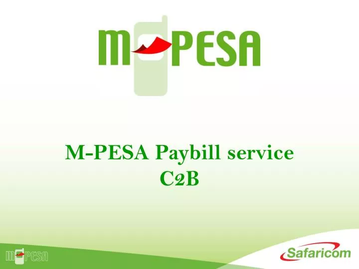 m pesa paybill service c2b