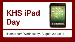 KHS iPad Day