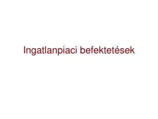 ingatlanpiaci befektet sek