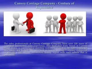 canvey carriage company century of experience