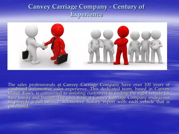 canvey carriage company century of experience