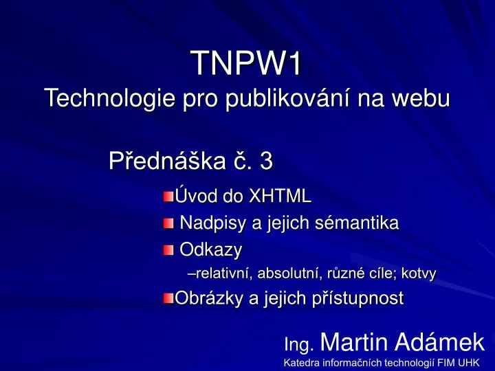 tnpw1 technologie pro publikov n na webu