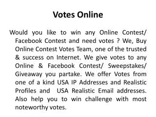 Votes Online