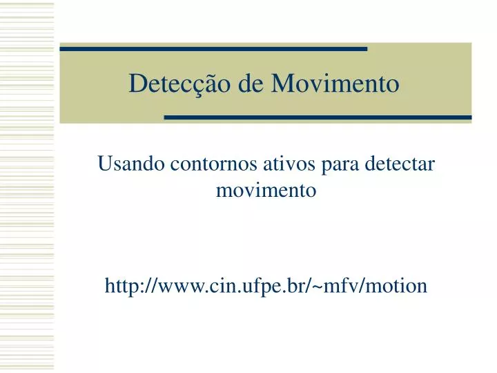 detec o de movimento