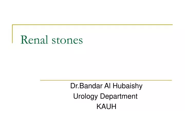 renal stones