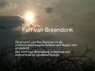 fort van breendonk