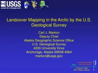 Landcover Mapping in the Arctic by the U.S. Geological Survey