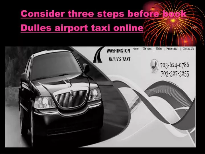 consider three steps before book dulles airport taxi online