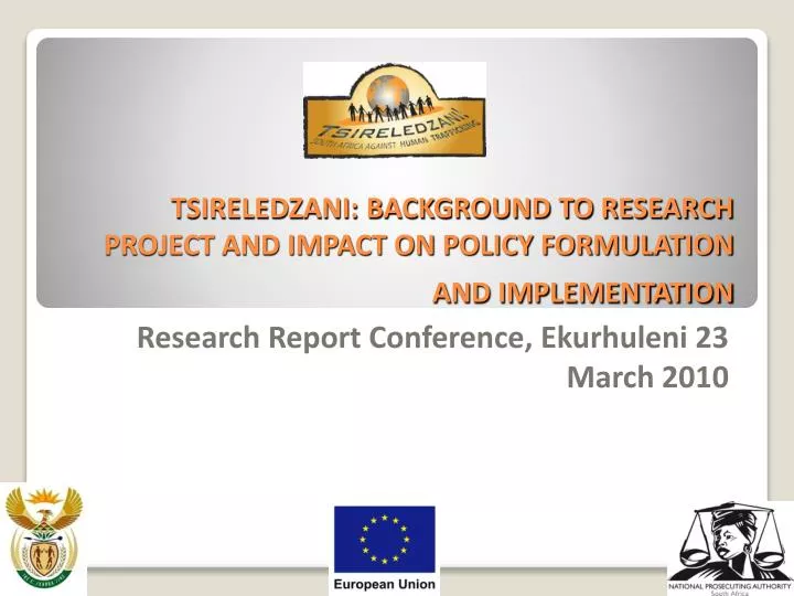 tsireledzani background to research project and impact on policy formulation and implementation