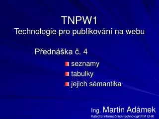 tnpw1 technologie pro publikov n na webu