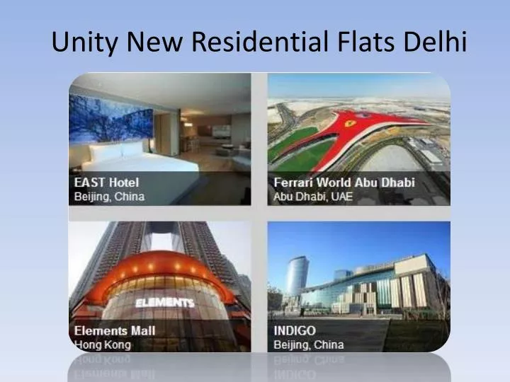 unity new residential flats delhi