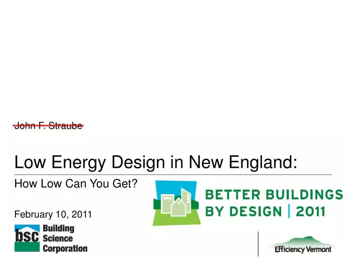 low energy design in new england