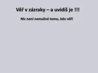 v v z zraky a uvid je