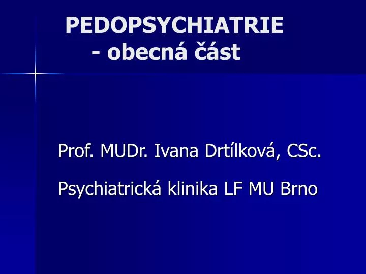 pedopsychiatrie obecn st