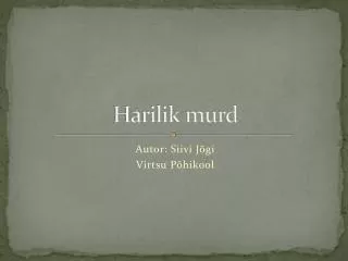 harilik murd