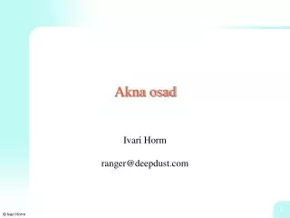 akna osad