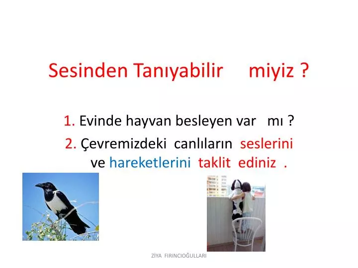 sesinden tan yabilir miyiz