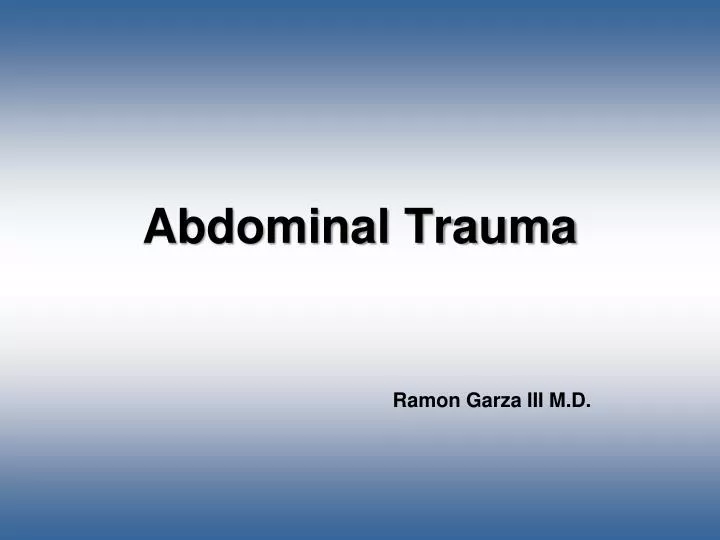 abdominal trauma
